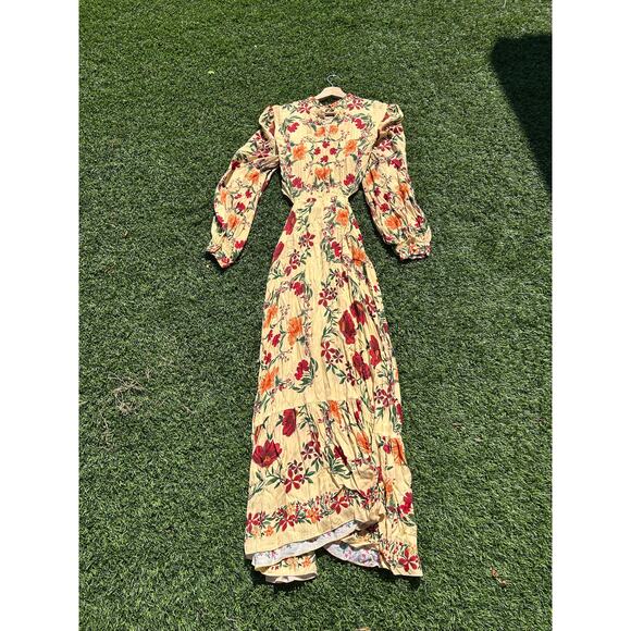Farm Rio x Anthropologie Long Sleeve Cutout Maxi dress size XL - Picture 5 of 8